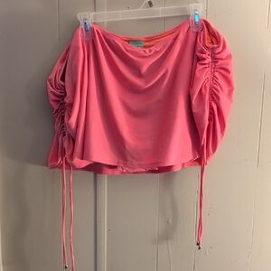 Catalina Collections Pink Ruched Bikini Bottoms Size 3x ( 22w- 24W)